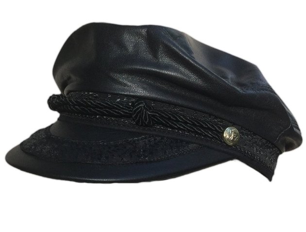 (image for) Leather Greek Fisherman Cap