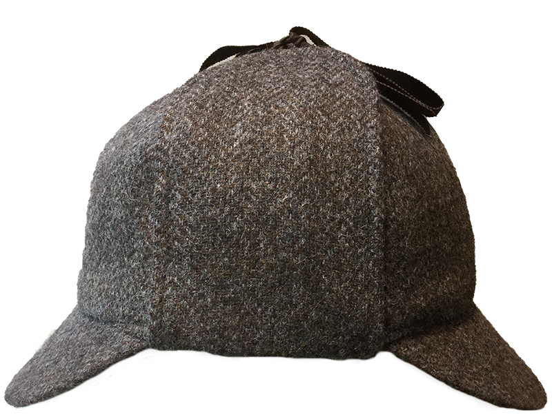 100% laine Pays Tweed Deerstalker Sherlock Holmes La chasse goutte Oreille rabats hat 